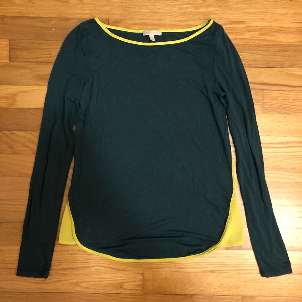 Anthropologie Bordeaux Green Top